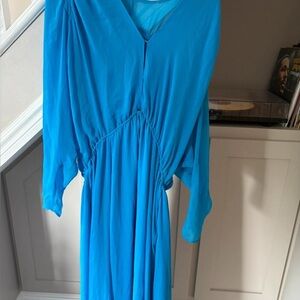 H&M Vibrant Blue Long Sleeve Dress